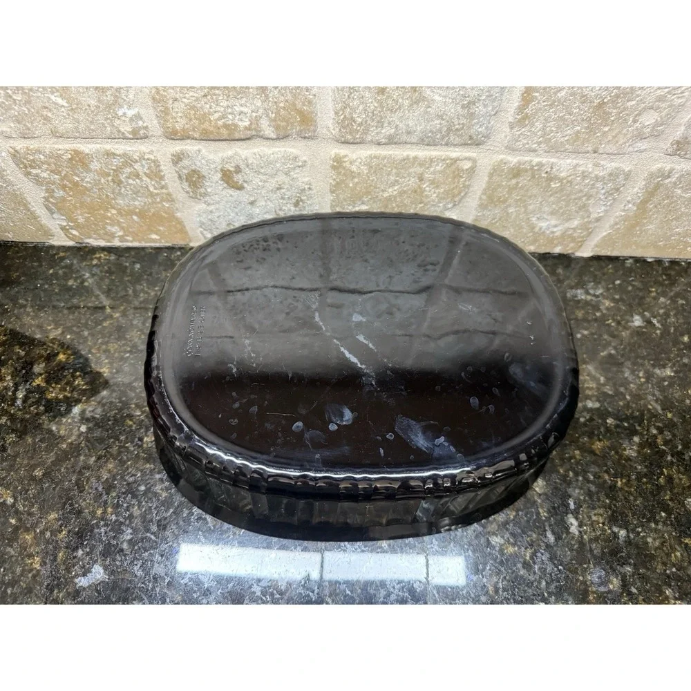 Vintage‎ French Black Corning Ware F-2-B 2.8 Liter w/ Pyrex Glass Lid DC 1.5C